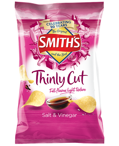 Smith’s Thinly Cut Potato Chips - Salt & Vinegar pack shot